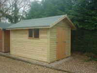 8 x 12 Standard Workroom with a standard door and 2 standard windows. 