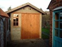 8 x 16 Leisure Room with Framed Double Doors and Felt Tiles