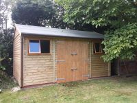 16ft wide Workroom with double doors and 2 x standard windows.